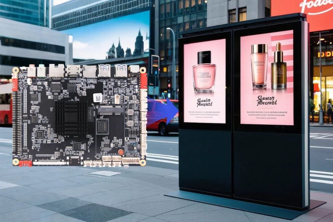 AIoT-3568HV in a Dual-Screen Signage